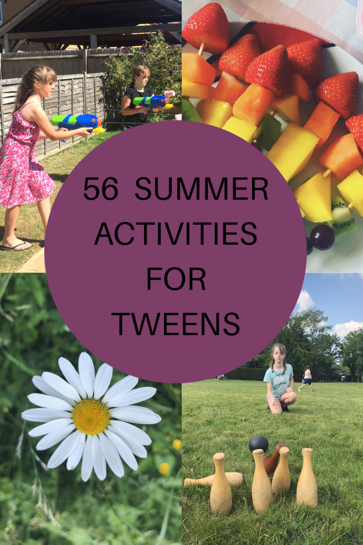 56 Summer activities for Tweens (or any age really!!)
