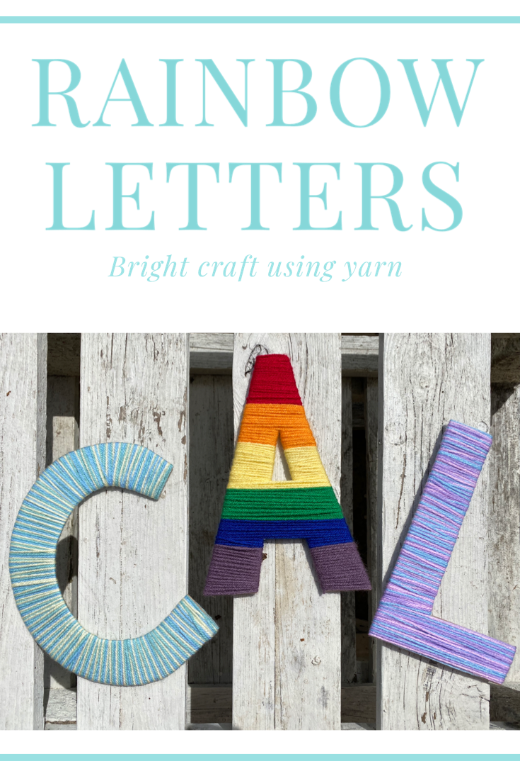 Rainbow Yarn letters